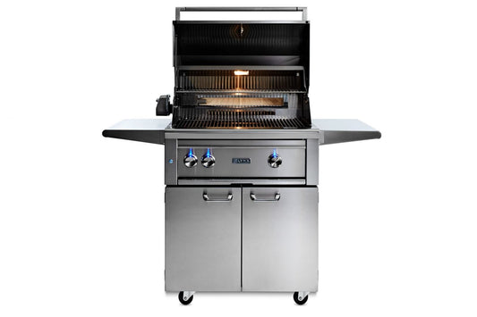 Professional Freestanding Grill with 1 Trident Infrared Burner and 1 Ceramic Burner and Rotisserie 30”  (L30TRF)